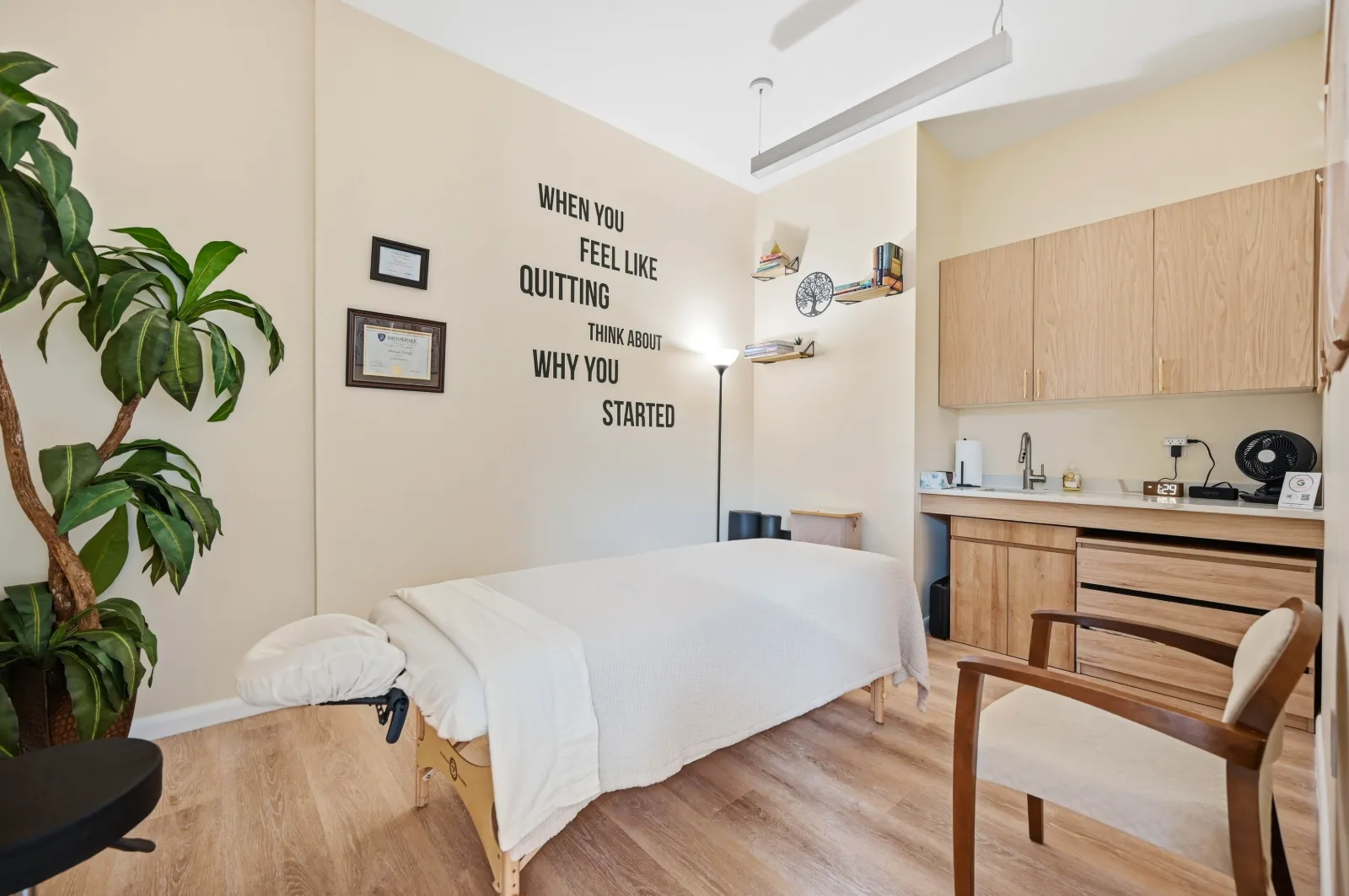 Treatment room at the Vita Mobilis studio